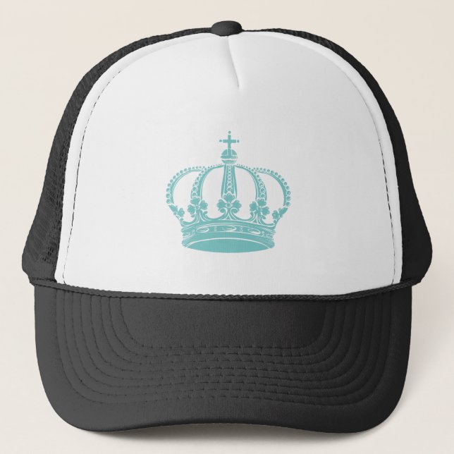 Casquette Couronne royale 02 - Bleu clair vert (Devant)