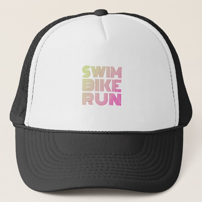 Casquette Course à vélo de natation, Triathlon (Devant)