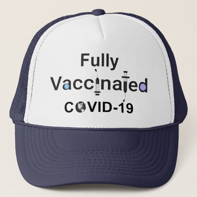Casquette COVID-19 entièrement vacciné (Devant)