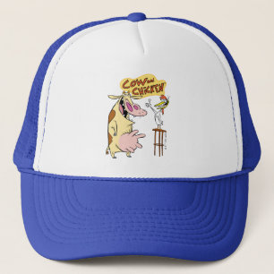 Casquette Cow and Chicken Smiling Graphic