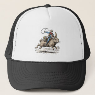Casquette Cowboy chevauchant le lapin de Pâques Western Howd