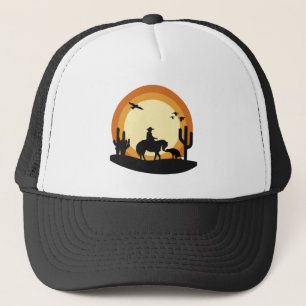 Casquette Cowboy équitation dans le désert