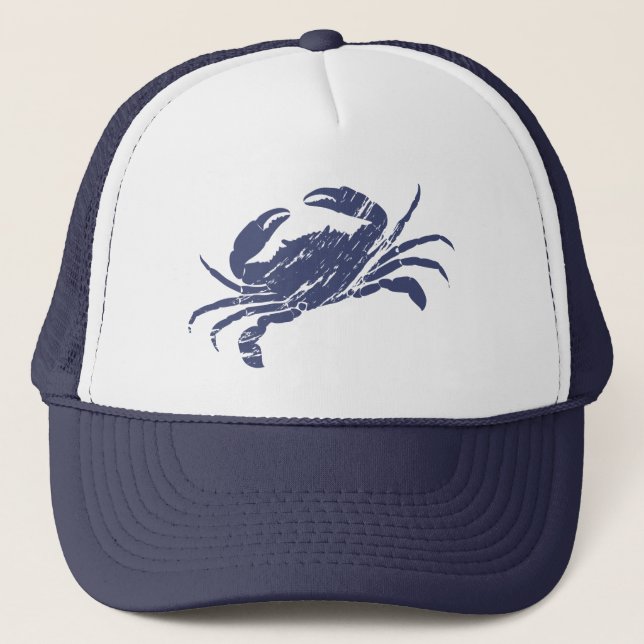 Casquette Crab Blue White (Devant)