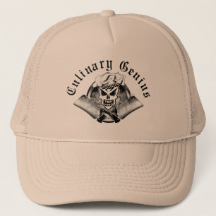 Casquette Crâne 2 de chef et fendoirs croisés 2