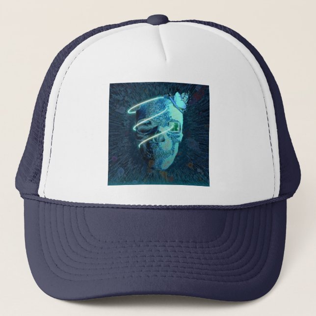 Casquette Crâne avec décoration papillon (Devant)