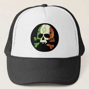 Casquette crâne de drapeau irlandais