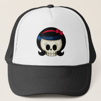 Casquette Crâne de fille de rockabilly
