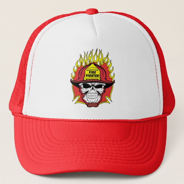 Casquette Crâne de sapeur-pompier (Devant)
