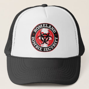Casquette Crâne de sécurité de zombi de patrie - rouge