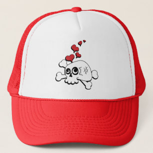 Casquette Crâne et coeurs
