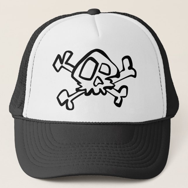 Casquette Crâne et os croisés (Devant)