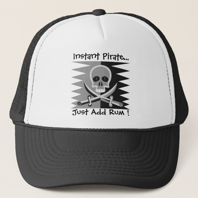 Casquette Crâne et os croisés de pirate - ajoutez juste le (Devant)