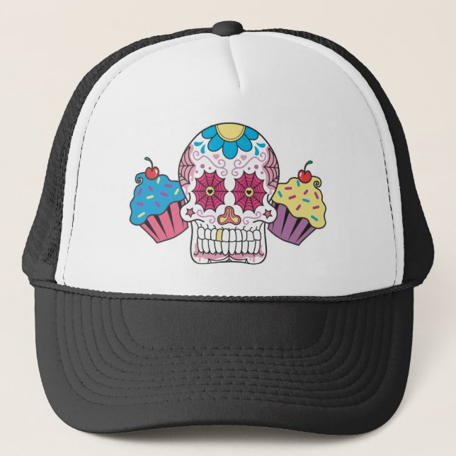 Casquette Crâne et petits gâteaux de sucre (Devant)