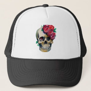 Casquette Crâne et Rose - les Roses sont morts