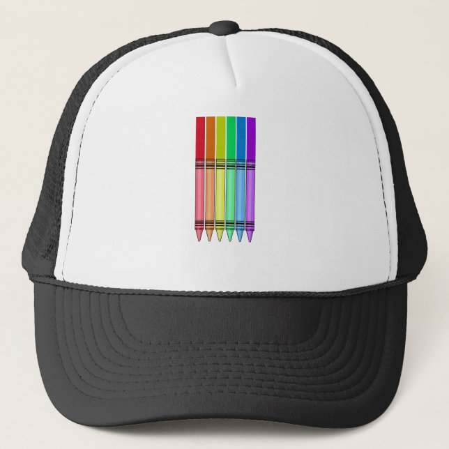 Casquette Crayon arc-en-ciel (Devant)