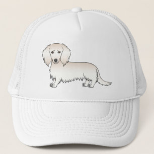 Casquette Cream Long Cheveux Dachshund mignon chien de dessi