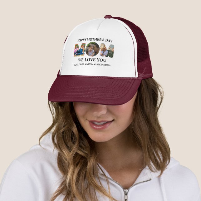 Casquette Créez votre propre collage photo 3 Happy Mothers d (En situation)