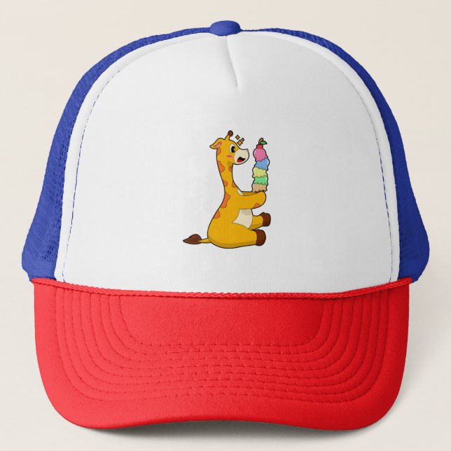 Casquette Crème glacée Giraffe gaufre (Devant)