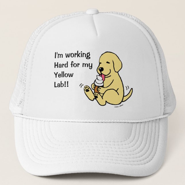 Casquette Crème glacée Licking Laboratoire Jaune (Devant)