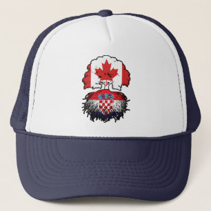 Casquette Croatie Drapeau canadien croate des racines d'arbr