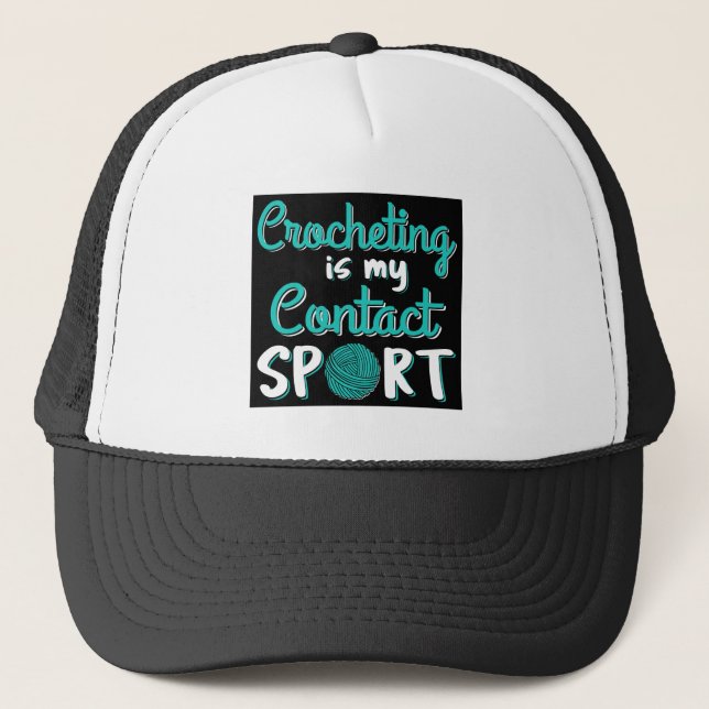 Casquette Crochet est mon contact Sport (Devant)