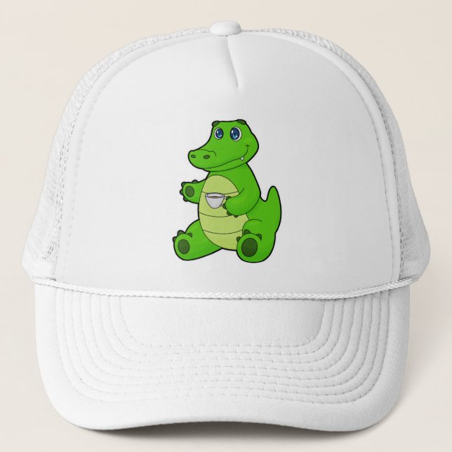 Casquette Crocodile avec Coupe de Café (Devant)