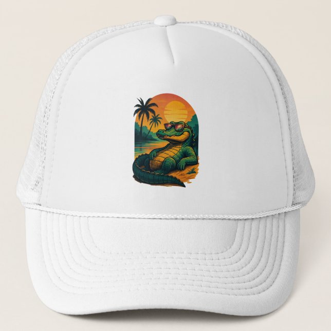 Casquette Crocodile d'été sans fin - Rétro (Devant)