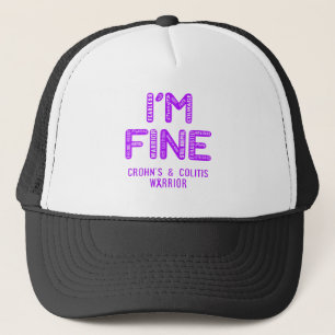 Casquette Crohn's & Colitis Warrior - I AM FINE