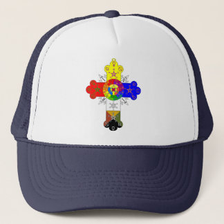 Casquette croisé rose de Lamen d'aube d'or