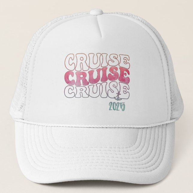 Casquette Croisière, Croisière, Croisière 2025 Vacances amus (Devant)