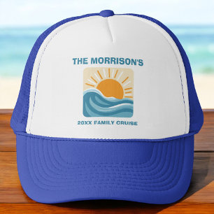 Casquette Croisière familiale personnalisée sur la plage et 