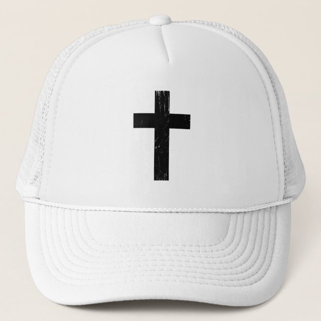 Casquette Croix de la Foi noire (Devant)
