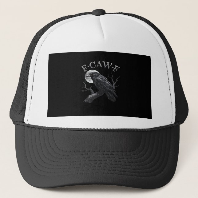 Casquette Crow F-Caw-F Funny Bird Moon Retro Classic (Devant)