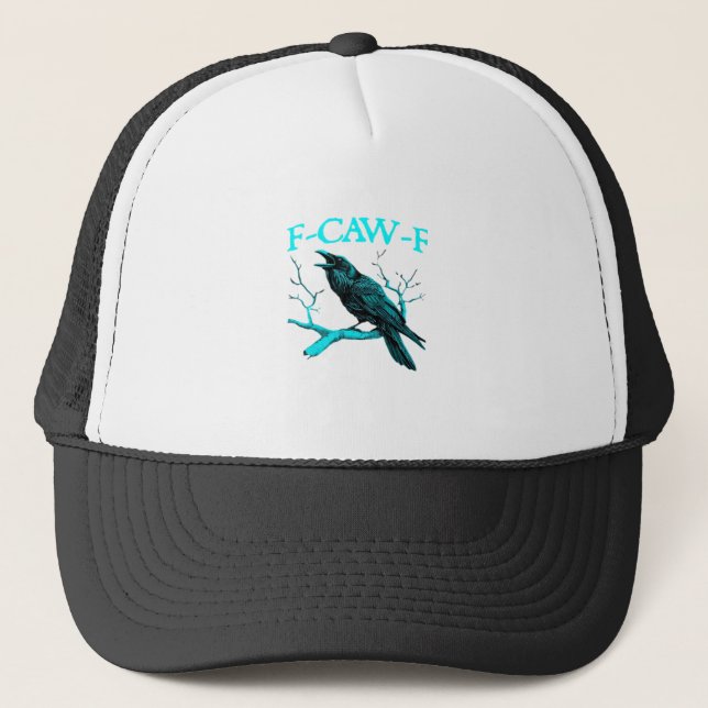 Casquette Crow F-Caw-F Funny Bird Retro Design Creative Styl (Devant)
