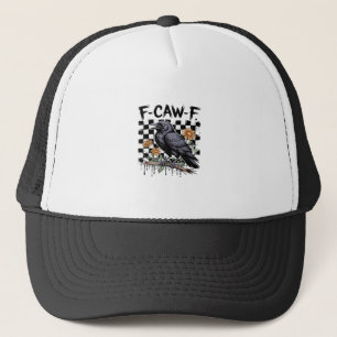Casquette Crow Flowral, F-Caw-F Funny Bird FCAWF Moon Gothiq