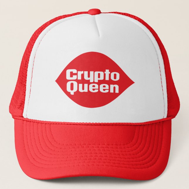 Casquette Crypto Queen Parody Image T-Shirt Trucker Chapeau (Devant)