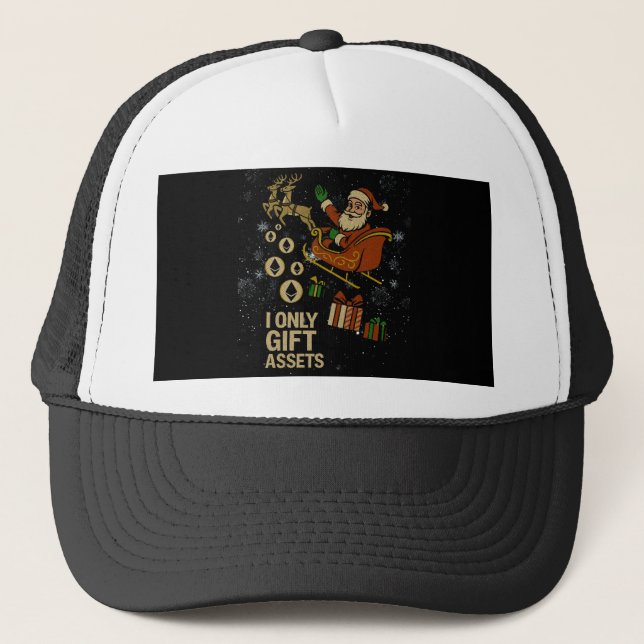 Casquette Crypto Sleigh Ride™ Santa ETH for Web3 Holiday (Devant)