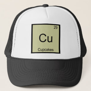 Casquette Cu - T-shirt Cupcakes symbole de l'élément de chim