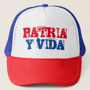 Casquette Cuba Patria y vida SOS Cuba rouge bleu blanc