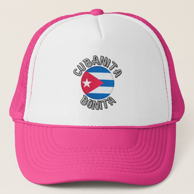 Casquette Cubanita Cubaine Drapeau Cute Trucker Chapeau (Devant)