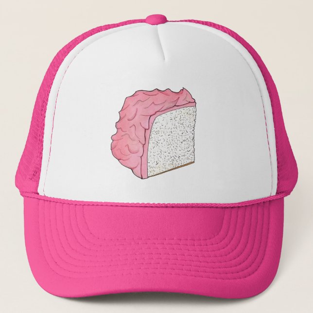 Casquette Cuisine Angle rose Gâteau Slice Cuisine Retro Dess (Devant)
