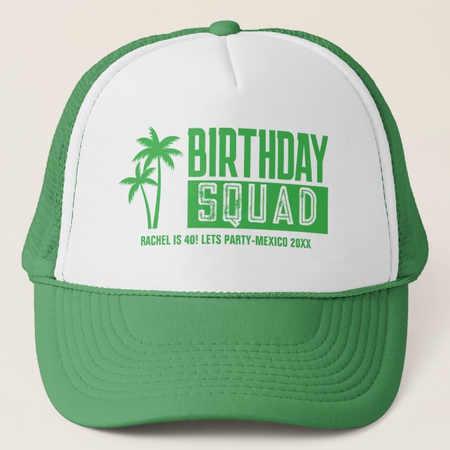Casquette Custom 15th 20th 30th 4th 50th 60 Birthday Squad (Devant)