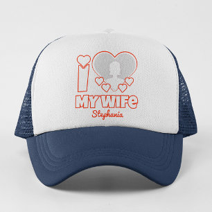 Casquette Custom I Love My Wife - Ajouter Nom & Photo
