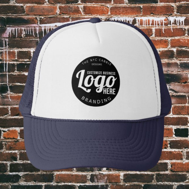 Casquette Custom Navy Blue Business Logo Entreprise Employé (blue custom logo hat)