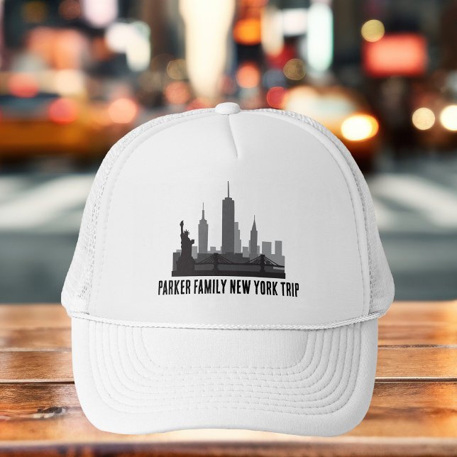 Casquette Custom New York Voyage Skyline Statue de la Libert (Créateur téléchargé)