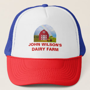 Casquette Custom Red Barn Blue Sky Farm Nom de votre entrepr