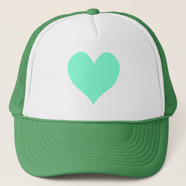 Casquette Cute Aquamarine Coeur (Devant)