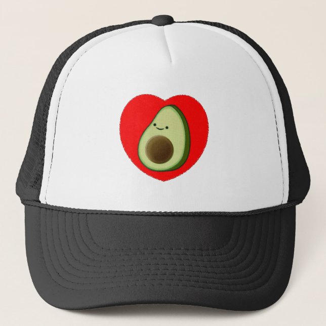 Casquette Cute Avocado Dans Le Coeur Rouge (Devant)