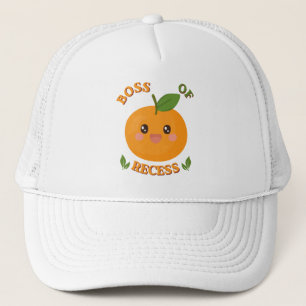 Casquette Cute Boss Of Recess Orange Kids Trucker Hat 
