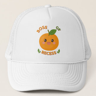 Casquette Cute Boss Of Recess Orange Kids Trucker Hat 